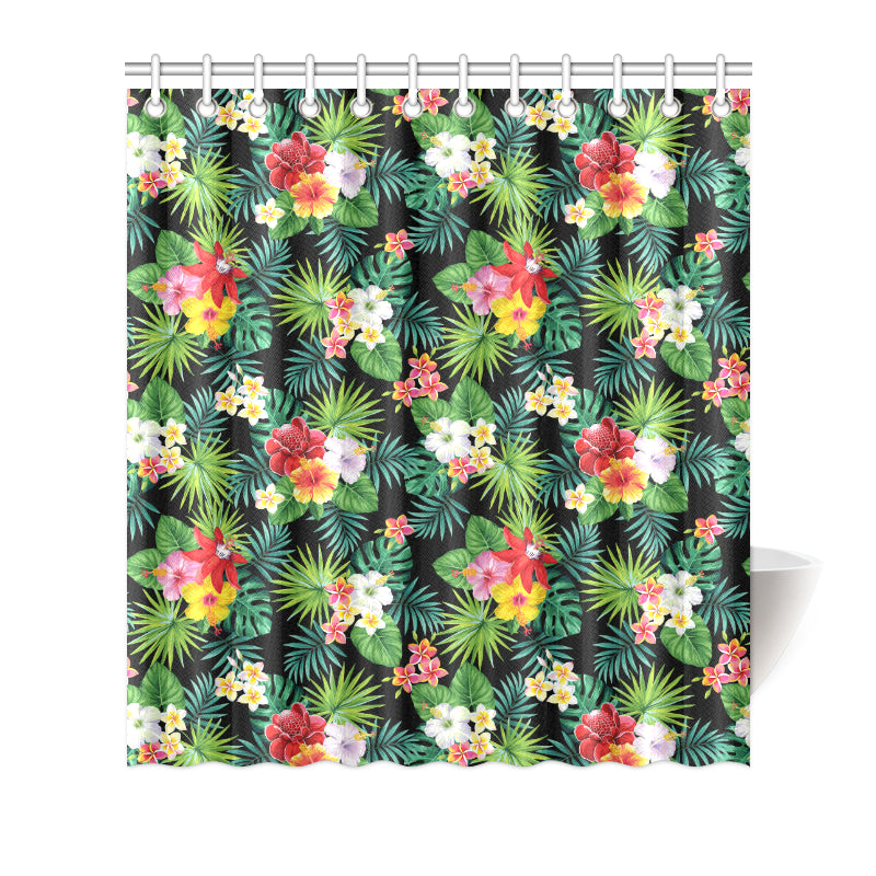 Hibiscus Hawaiian flower tropical Shower Curtain
