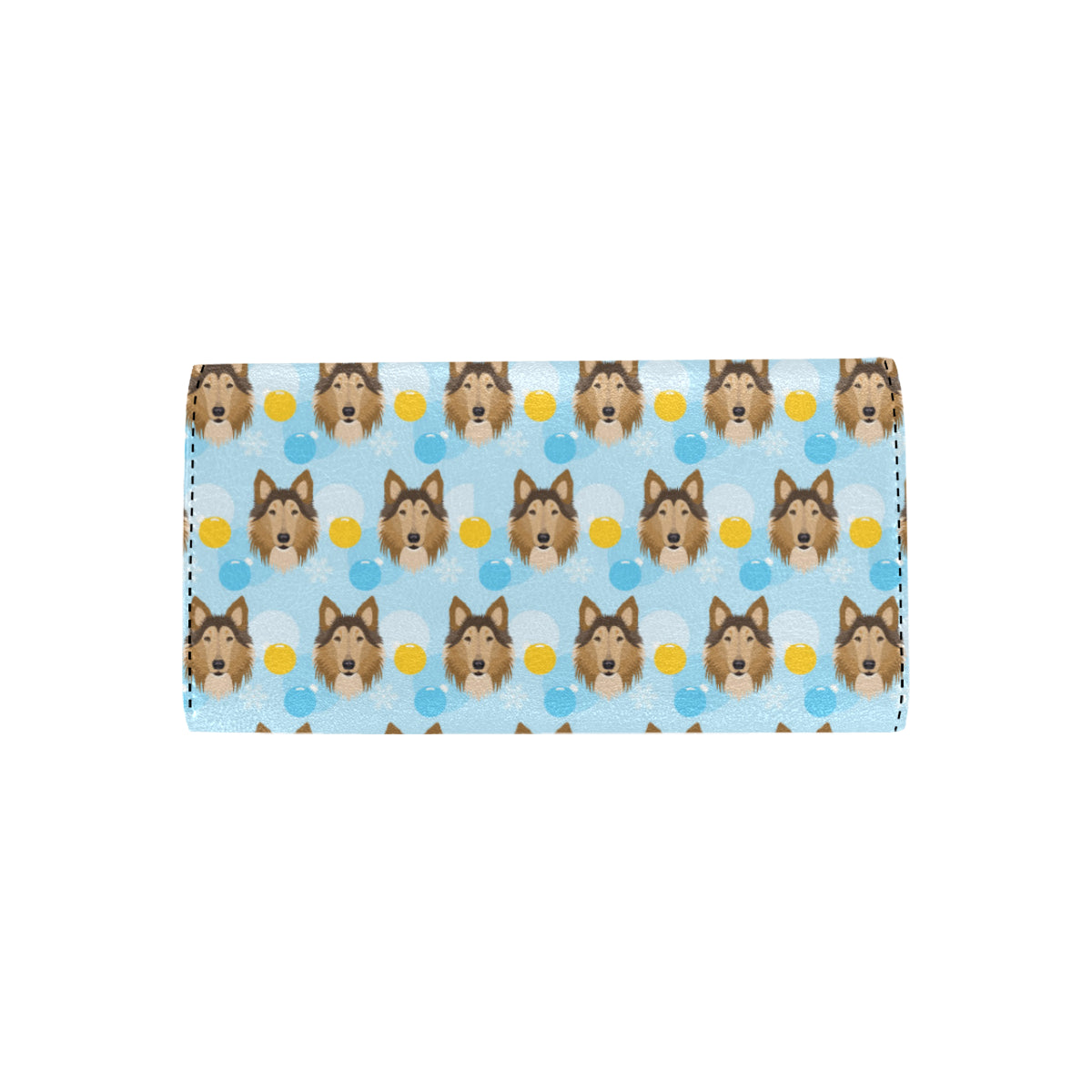 Collies Pattern Print Design 02 Women's Trifold Wallet