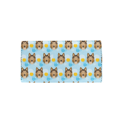 Collies Pattern Print Design 02 Women's Trifold Wallet