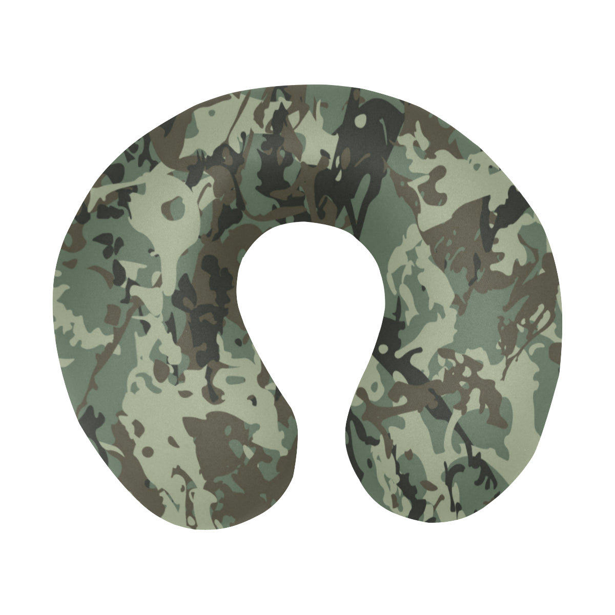 Camouflage Pattern Print Design 06 U-Shaped Travel Neck Pillow
