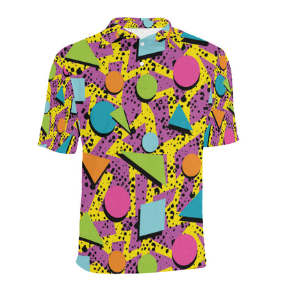 80s Pattern Print Design 1 Men Polo Shirt