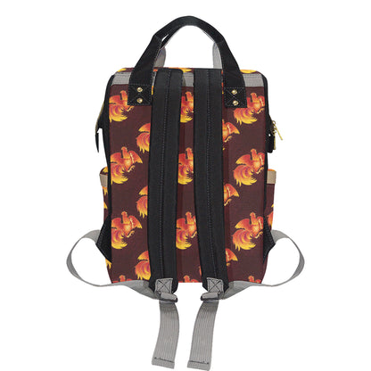 Rooster Pattern Print Design A04 Diaper Bag Backpack