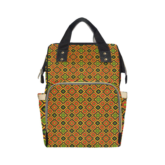 Rasta Reggae Color Pattern Diaper Bag Backpack