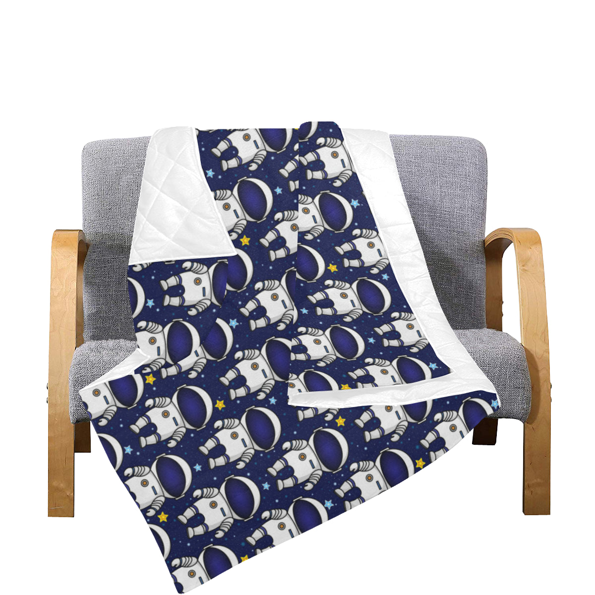 Astronaut Pattern Print Design 01 Premium Quilt