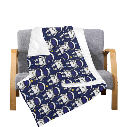 Astronaut Pattern Print Design 01 Premium Quilt