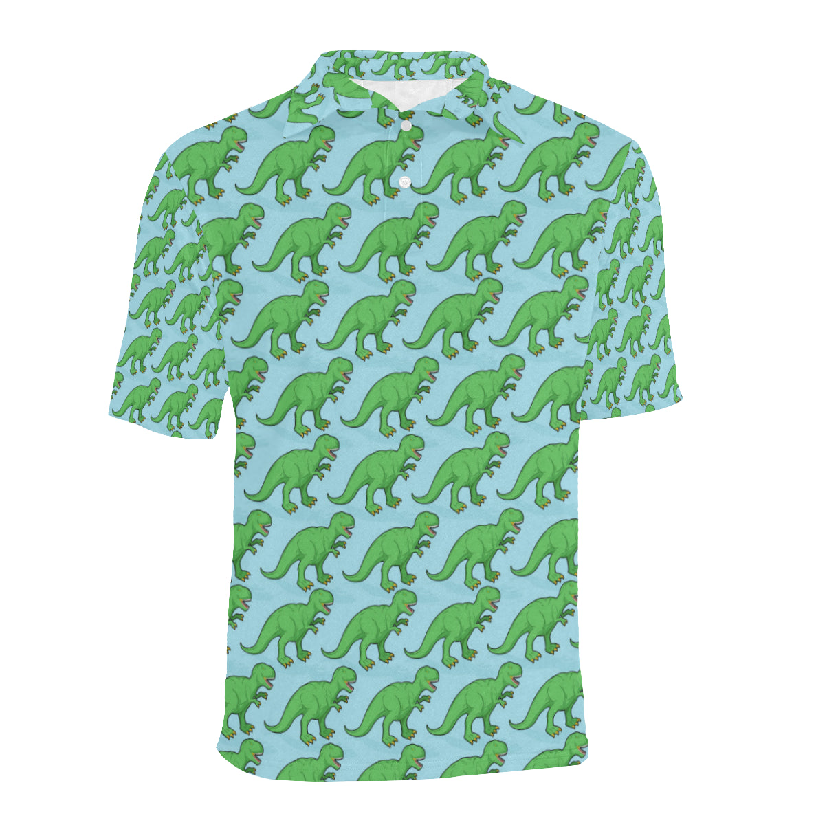 T Rex Pattern Print Design A01 Men Polo Shirt