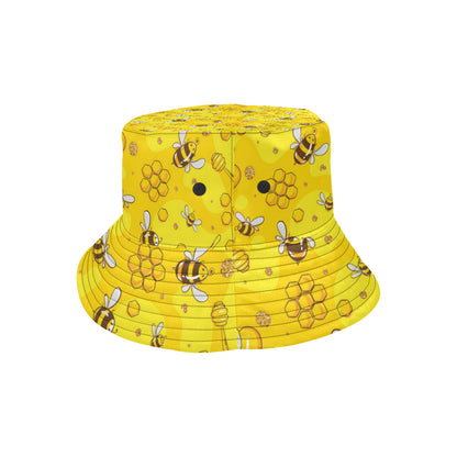 Bee Pattern Print Design BEE01 Unisex Bucket Hat
