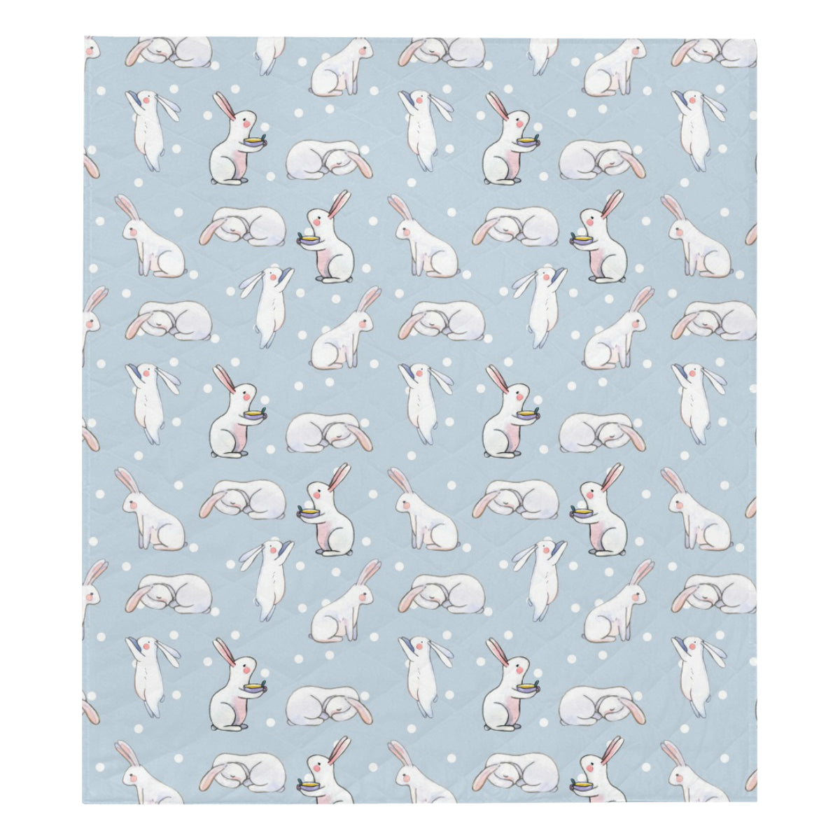 Rabbit Pattern Print Design RB06 Premium Quilt