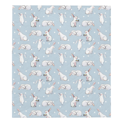 Rabbit Pattern Print Design RB06 Premium Quilt