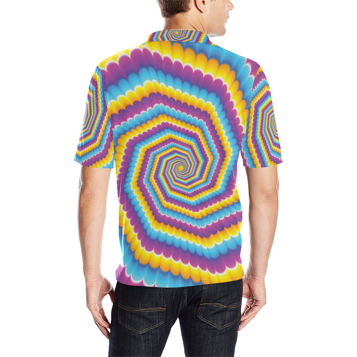 Optical illusion Pattern Print Design A04 Men Polo Shirt