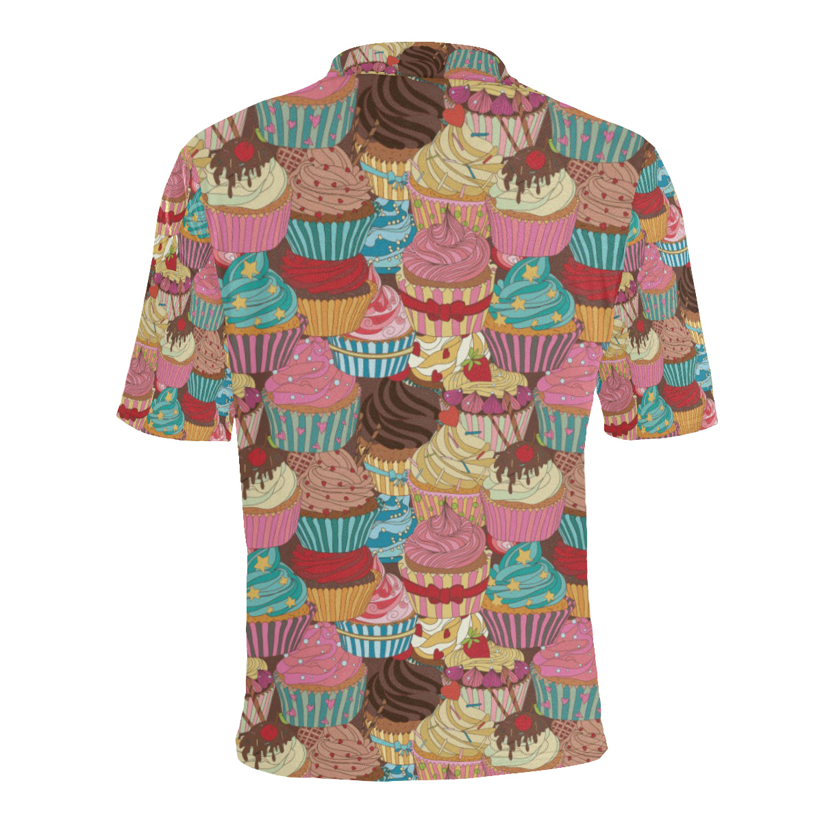 Cupcake Pattern Print Design CP01 Men Polo Shirt