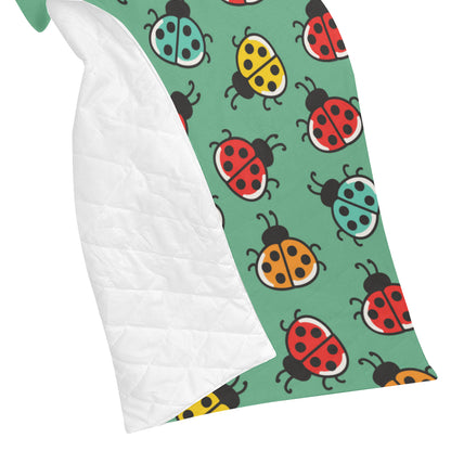 Ladybug Pattern Print Design 02 Premium Quilt