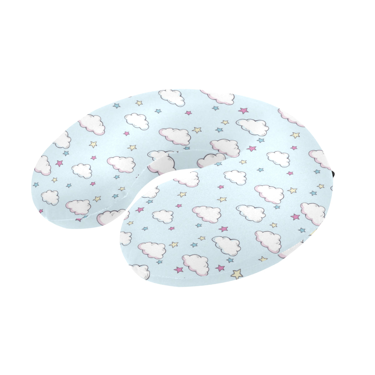Cloud Pattern Print Design 01 U-Shaped Travel Neck Pillow