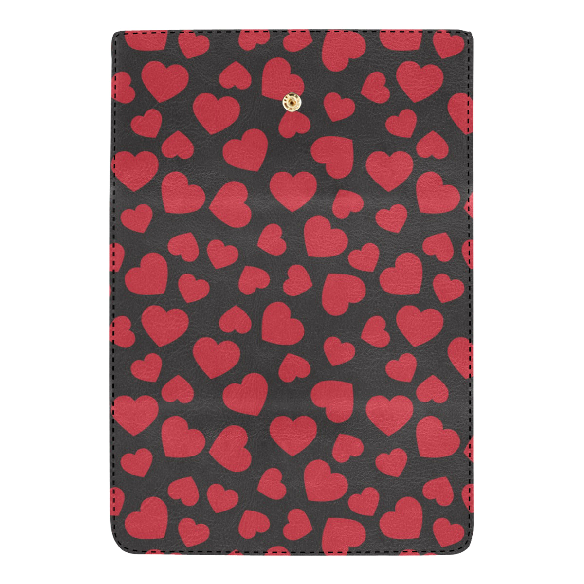 Heart Red Pattern Print Design HE01 Women's Trifold Wallet