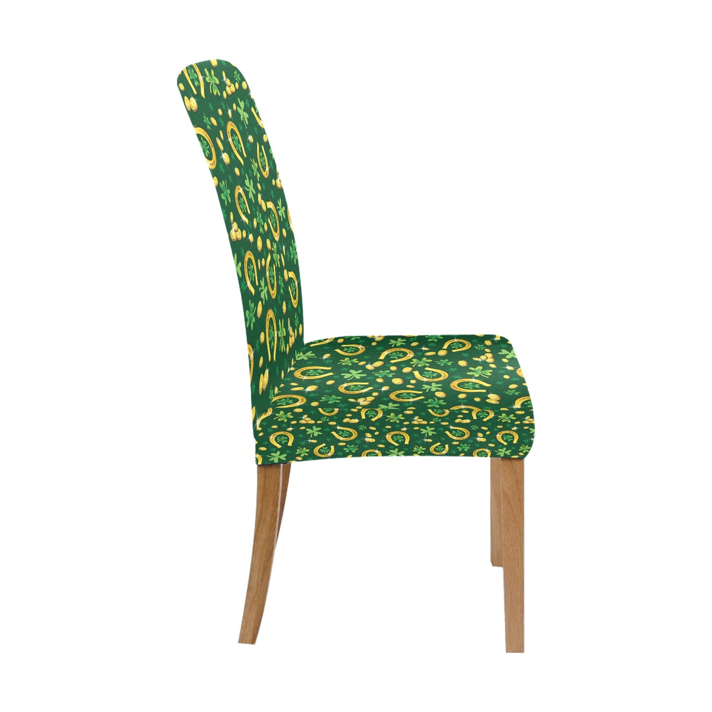 Shamrock Horse Shoes Saint Patrick's Day Print Design LKS307 Dining Chair Slipcover