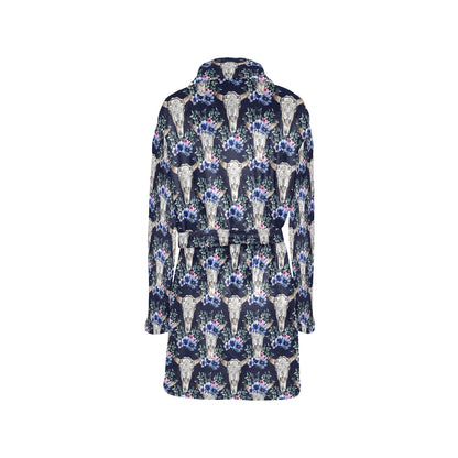 Buffalo Head Print Design LKS402 Women's Fleece Robe