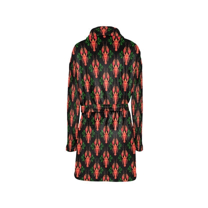 Lobster Print Design LKS403 Women's Fleece Robe