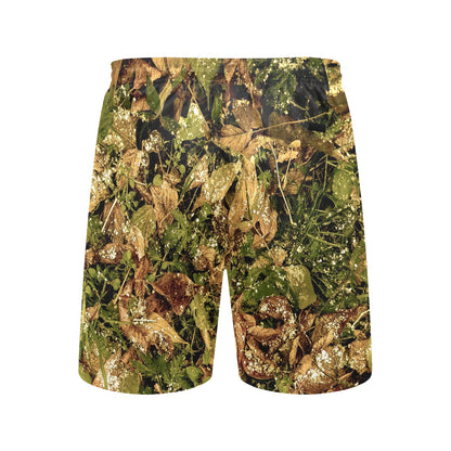 Camo Realistic Tree Forest Texture Print Men's Swim Trunks Beach Shorts