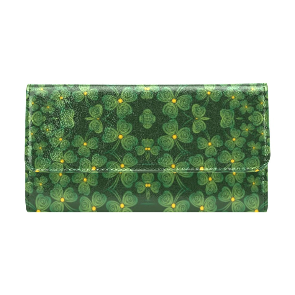 Shamrock Pattern Women's Trifold Wallet