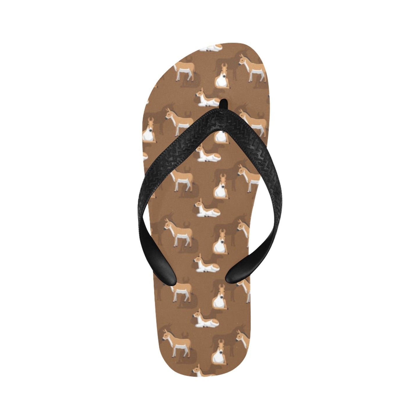 Donkey Print Design LKS401 Flip Flops