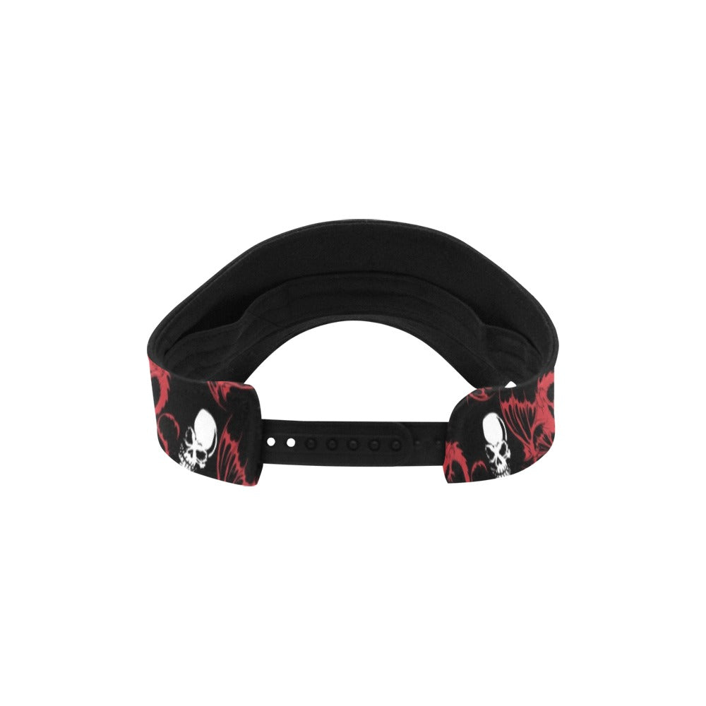 Skull With Red Dragon Print Design LKS304 Unisex Sun Visor