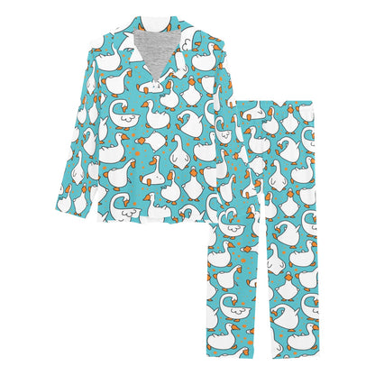 Goose Print Design LKS403 Women's Long Pajama Set