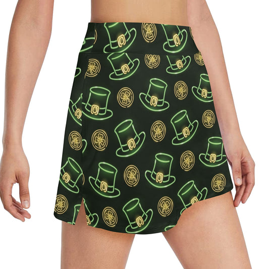 St Patricks Day Print Design LKS308 17" Golf & Pickleball Skort with Pockets