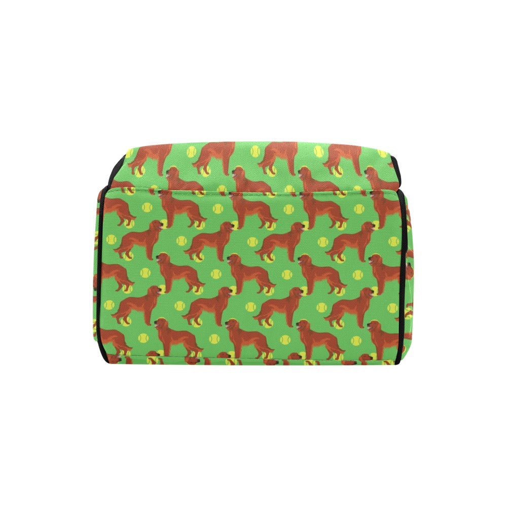 Setters Irish Print Design LKS302 Diaper Bag Backpack