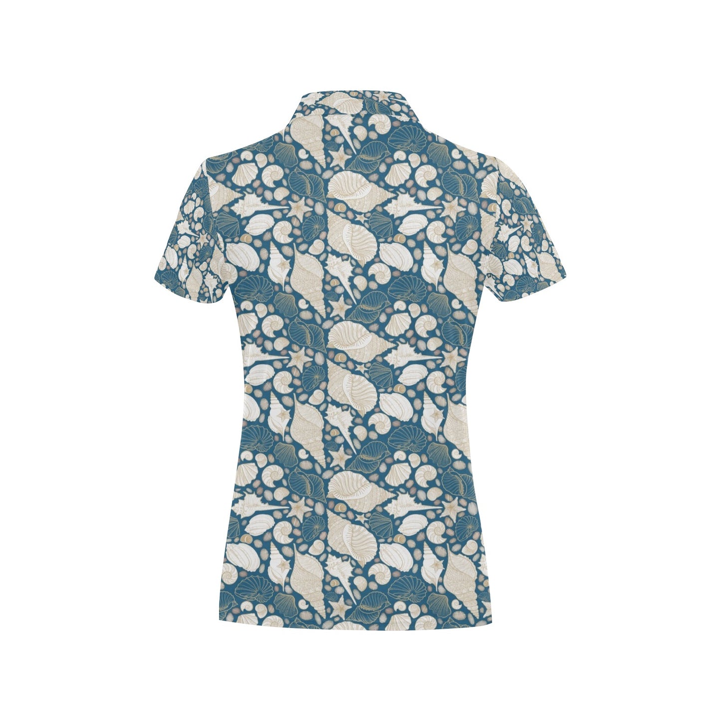 Seashell Print Design LKS308 Women's Polo Shirt