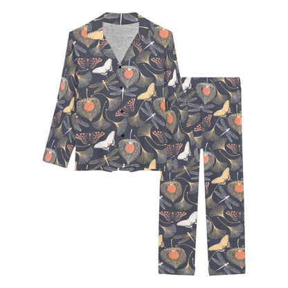 Dragonfly Print Design LKS404 Women's Long Pajama Set