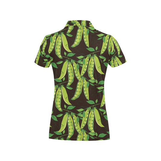 Peas Pattern Print Design A03 Women's Polo Shirt