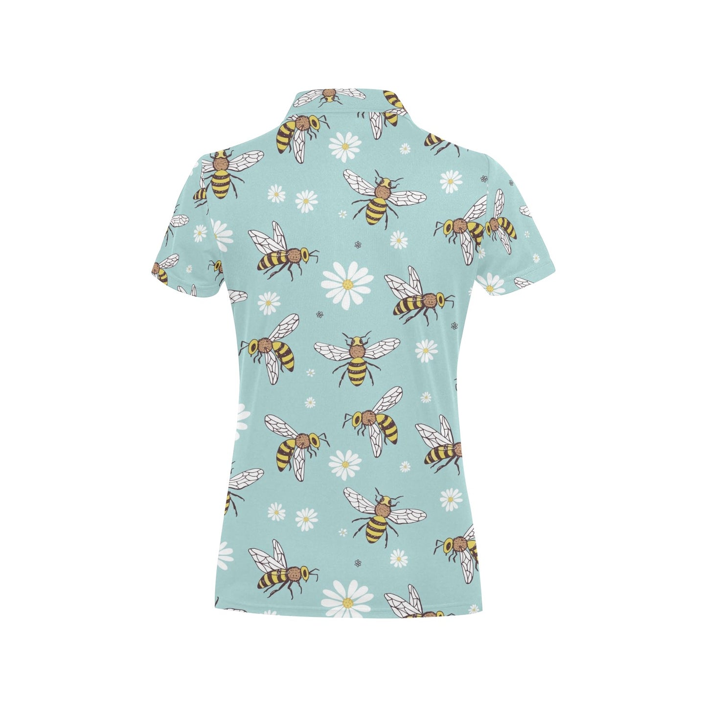 Bee Pattern Print Design BEE010 Women's Polo Shirt