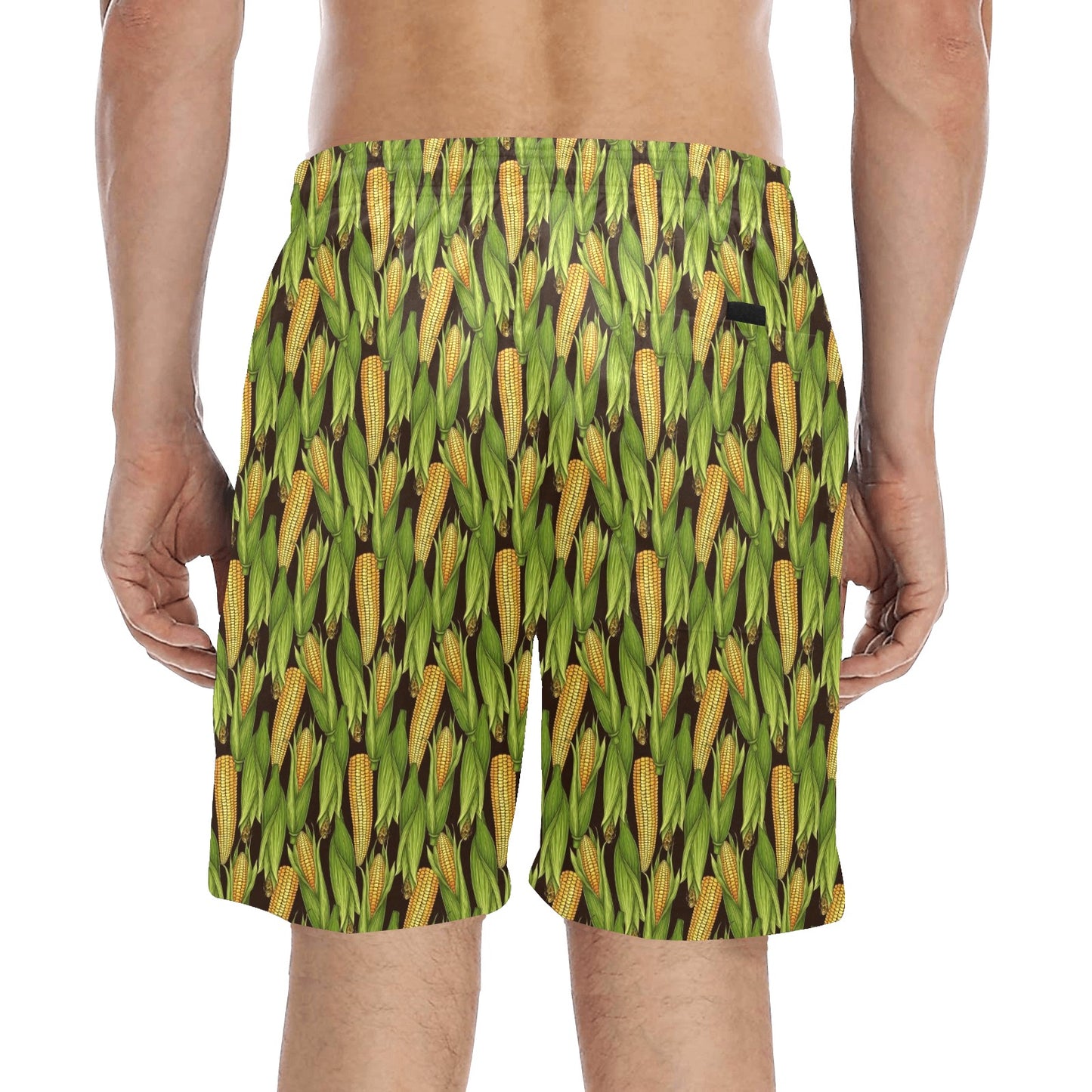Agricultural Corn cob Print Men's Swim Trunks Beach Shorts