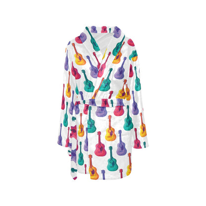 Acoustic Guitar Print Design LKS406 Women's Fleece Robe