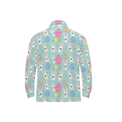 Easter Eggs Pattern Print Design RB014 Long Sleeve Polo Shirt For Men's