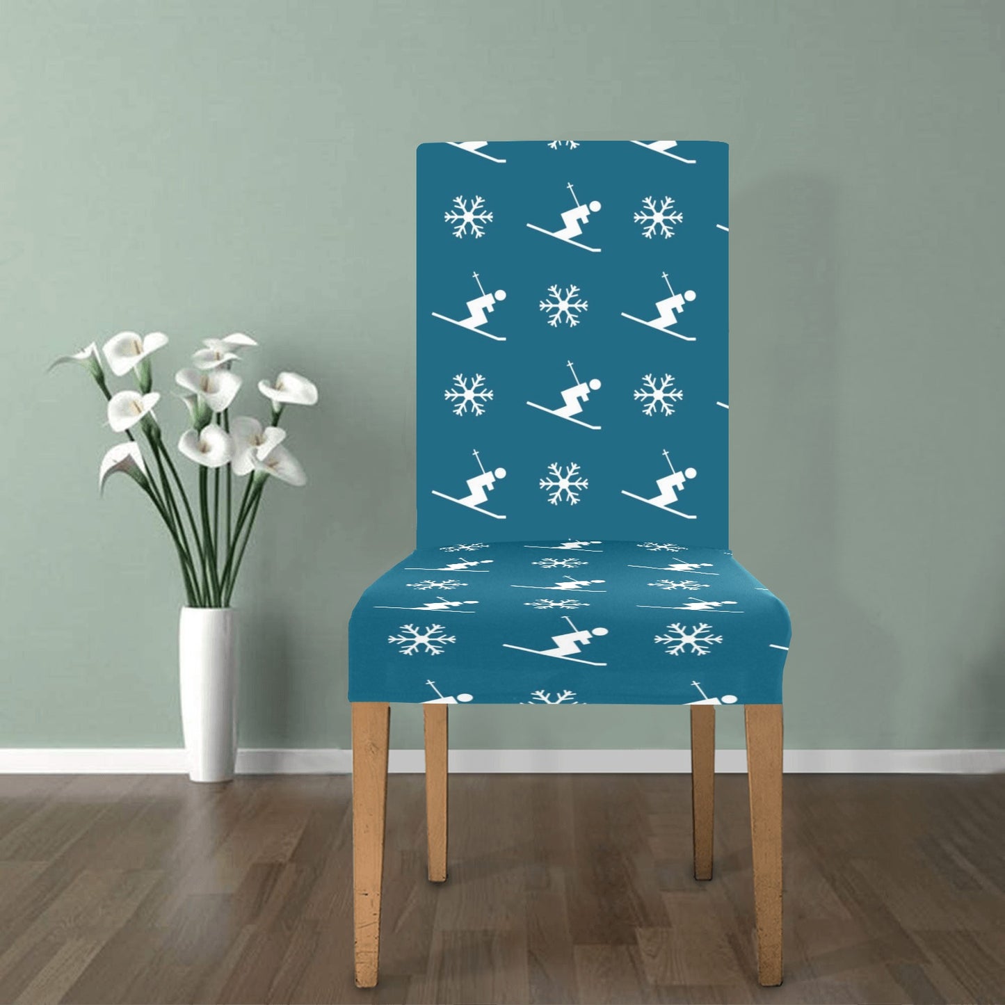 Ski Print Design LKS301 Dining Chair Slipcover