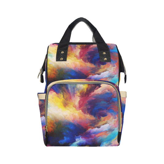 Vortex Twist Swirl Water Color Design Diaper Bag Backpack