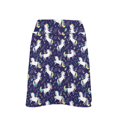 Unicorn Print Design LKS305 17" Golf & Pickleball Skort with Pockets