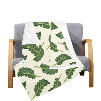 Kale Pattern Print Design 03 Premium Quilt