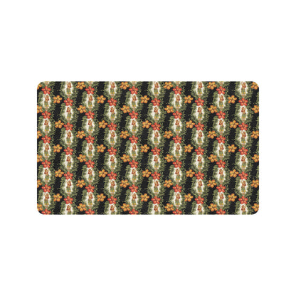 Hawaiian Flower Hula Hibiscus Print Rubber Doormat