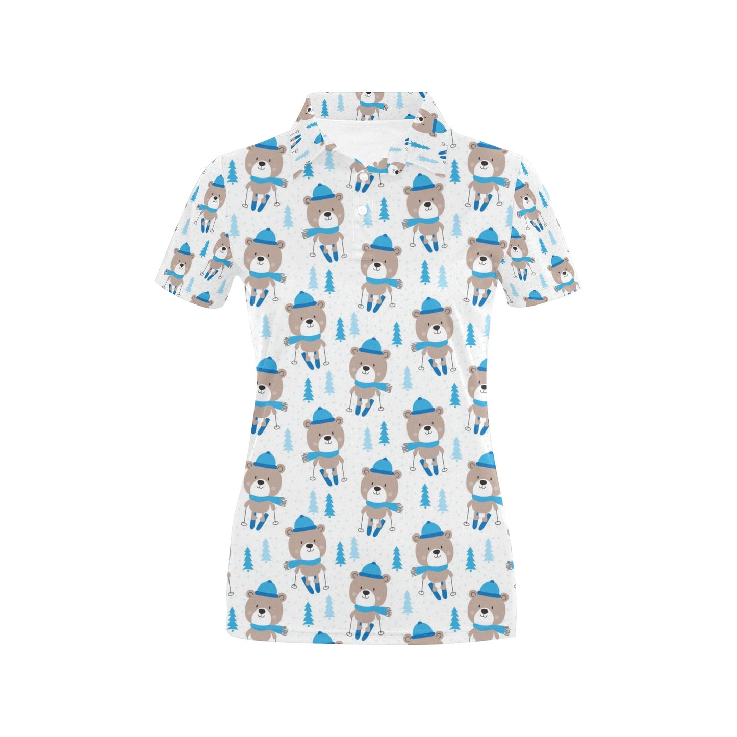 Ski Print Design LKS306 Women's Polo Shirt