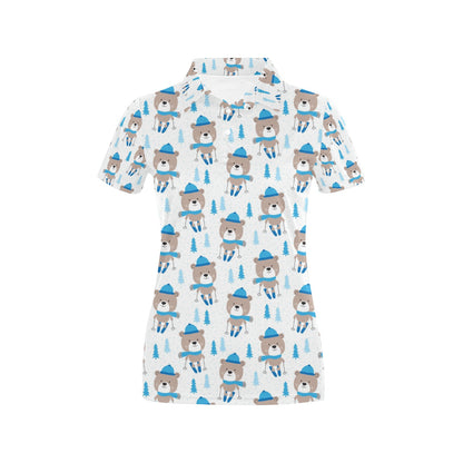 Ski Print Design LKS306 Women's Polo Shirt