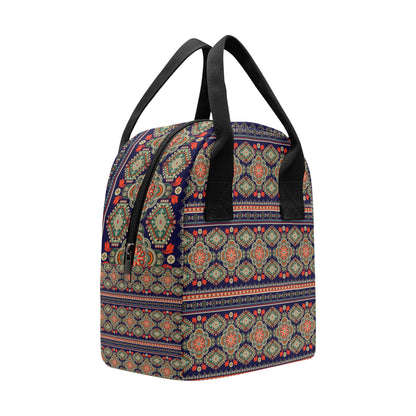 Ethnic Geometric Print Pattern Insulated Lunch Bag