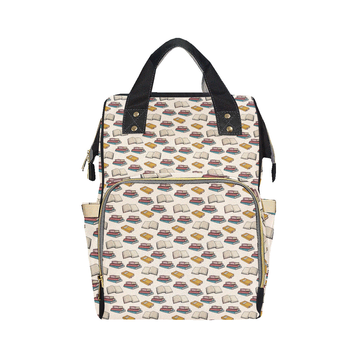 Book Pattern Print Design 04 Diaper Bag Backpack