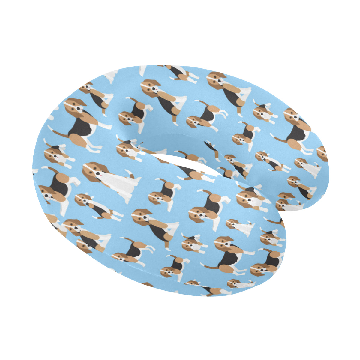 Beagle Pattern Print Design 03 U-Shaped Travel Neck Pillow