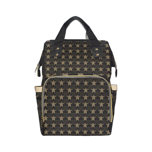 Gold Tribal Turtle Polynesian Design Diaper Bag Backpack