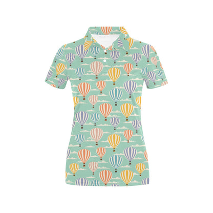 Ballon Pattern Print Design 01 Women's Polo Shirt
