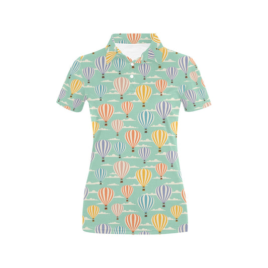 Ballon Pattern Print Design 01 Women's Polo Shirt