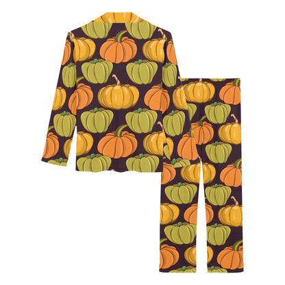 Pumpkin Pattern Print Design A01 Women's Long Pajama Set