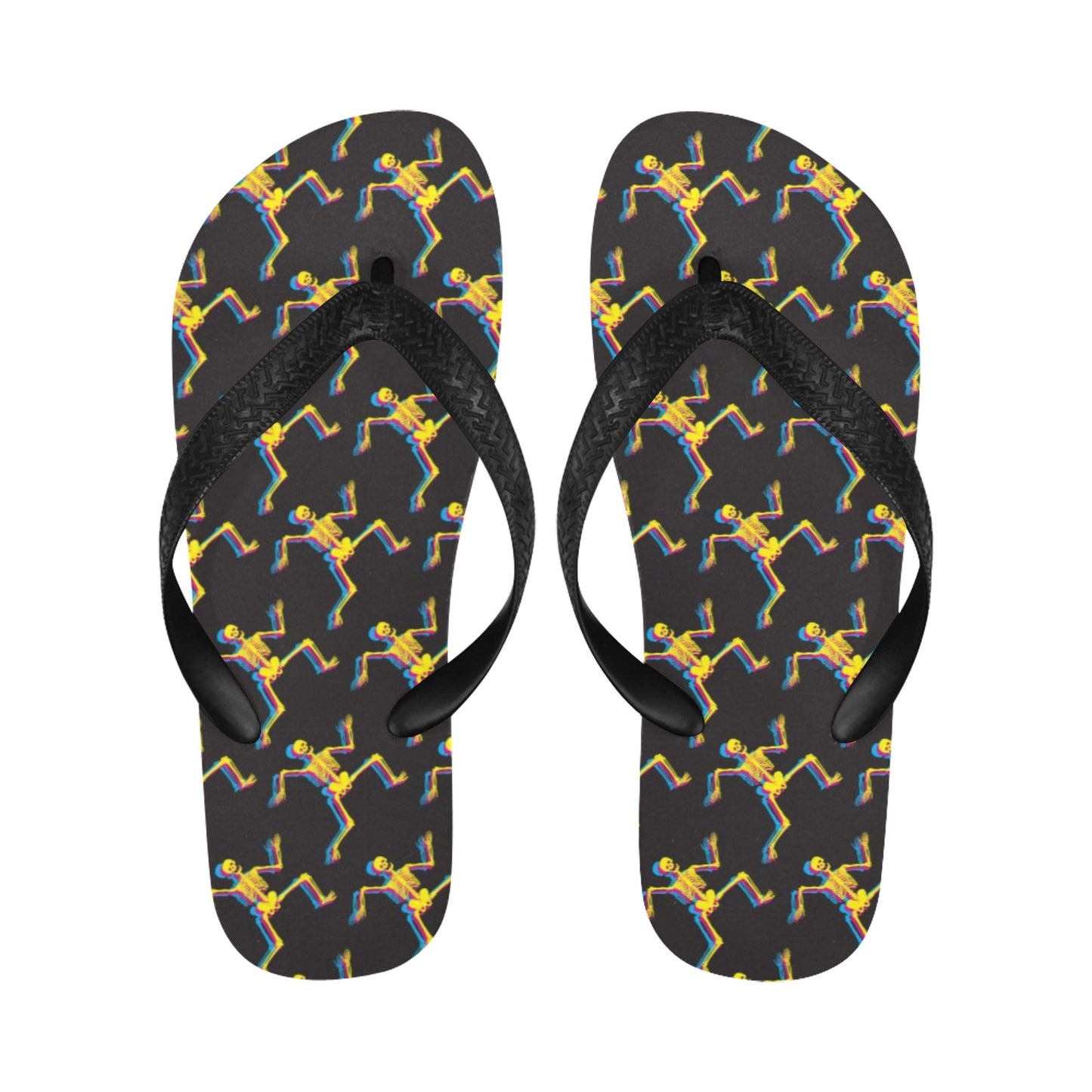 Skeleton Skeleton 3D Print Design LKS301 Flip Flops